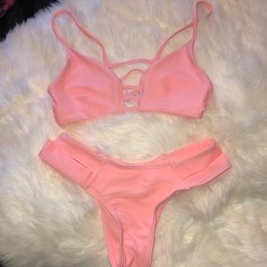 Pink Strappy Bikini